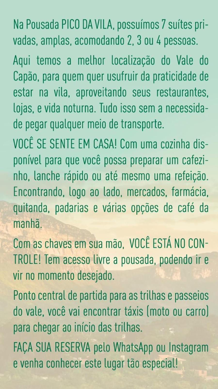 Pousada Pico Da Vila Vale do Capao Eksteriør billede
